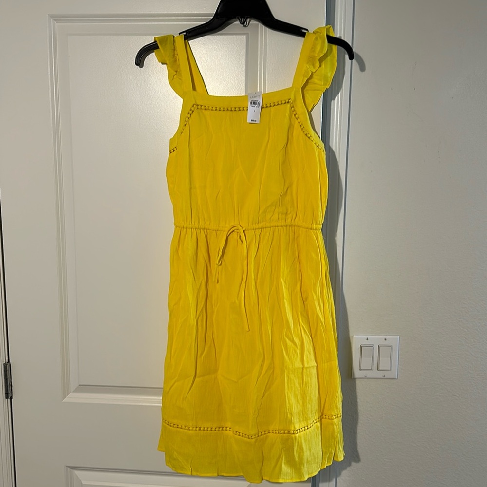 NWT Loft yellow summer dress size Large petites